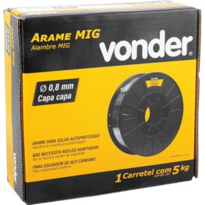 Arame Mig 0,8mm Carretel 5kg Sem Gas Vonder